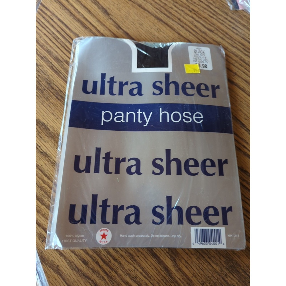 New Vintage Fashion Ultra Sheer Pantyhose Navy Black Fits‎ 5'5- 5'8 & 100-160lbs